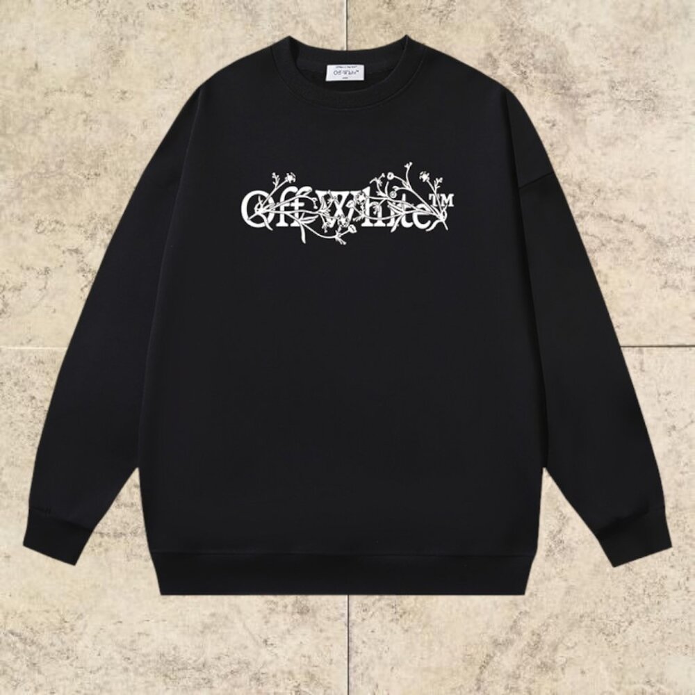 Off-White Men's Black Pullover Sweatshirt